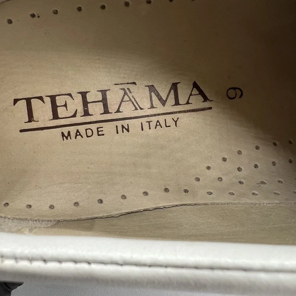 NEW Tehama 9 Brown White Leather Oxford Golf Shoes Italy Made Old Money Preppy